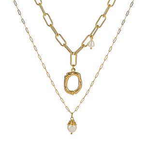 DREAM FASHION Nuevo Diseño, Collar de Perlas Chapado en Oro de 18K, el Más Vendido, para Mujeres y Niñas, Regalo de Verano para la Playa, Joyería - Product Image 4