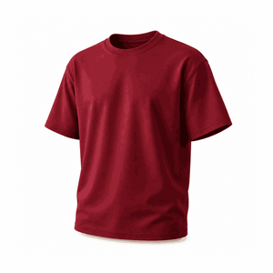 เสื้อยืดคอกลมแขนสั้นผู้ชาย สีเขียวเข้ม ผ้าคอตตอนเจอร์ซีย์ ทรงปกติ สวมใส่สบาย ระบายอากาศได้ดี น้ำหนัก 230 กรัม ผ้าถักทอ - Product Image 4