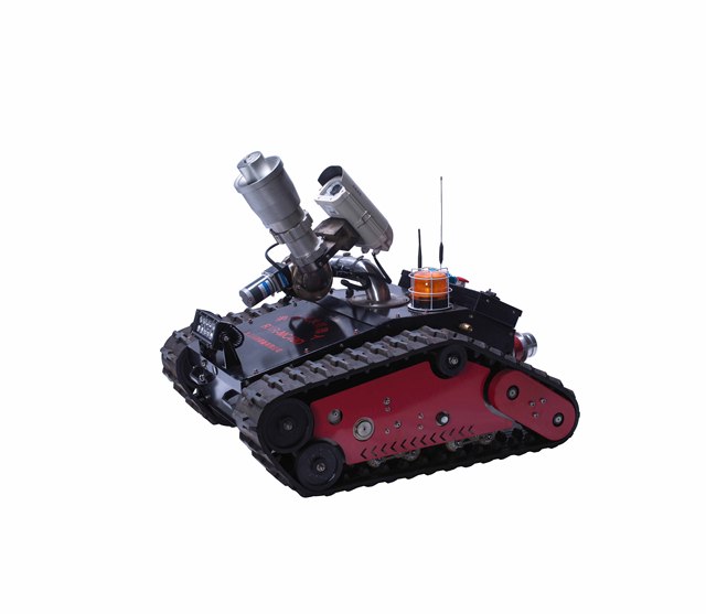 Battery Driven Remote Control Crawler Chassis Water Cannon Fire Fighting Robot for Fire Protection
