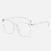 Lunettes de soleil tendance de style coréen, style rétro, monture rectangulaire pleine, grande monture, anti-lumière bleue, verres en PC, unisexe