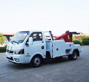 DongFeng Tuyi 5T Tractor remolque camión de auxilio nuevo diseño PLATAFORMA DE RECUPERACIÓN DE tobogán de cama plana Mini furgoneta de carga ligera diésel automática - Product Image 4