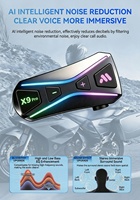 Casque Intercom Moto Bidirectionnel Sans Fil 6.0 avec Portée de 1000m pour la Communication Audio en Conduite