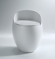 Nouveaux articles sanitaires de haute qualité Types siphoniques en céramique Wc cuvette de toilette en forme d'oeuf