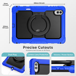 Étui en silicone robuste et résistant pour Samsung <span class=keywords><strong>Galaxy</strong></span> <span class=keywords><strong>Tab</strong></span> S11 Ultra 2025 X930 X936 14,6 pouces, coque antichoc avec support intégré - Product Image 2
