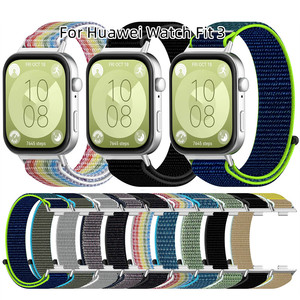 Smartwatch Accesorios Reemplazo de la pulsera de tela Sport Nylon <span class=keywords><strong>Band</strong></span> para <span class=keywords><strong>Huawei</strong></span> Watch Fit 3 <span class=keywords><strong>Correa</strong></span> Correas - Product Image 6