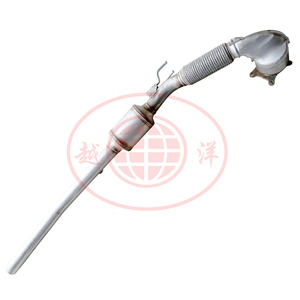 Katalitik konvertör yüksek performans emme ve egzoz valfleri VW Polo GTI 1.4T 2012 iniş borusu için susturucu iniş borusu - Product Image 6