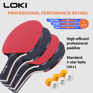 Loki High-quality Table Tennis Racket Set <strong>Custom</strong> <strong>logo</strong> 4 Rackets 6 <strong>Balls</strong> with <strong>Net</strong> Table Tennis Racket - Product Image 6