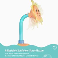 Jouet de bain pour bébé - Canard à piles, pistolet à eau en plastique et robinet tournesol pour tout-petits - Pompe à eau pour baignoire
