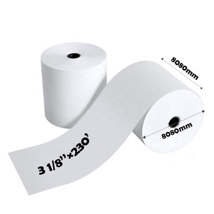 Fábrica al por mayor Pos Bill Roll 3 1/8X230 Papel térmico Till Roll 80X80mm Rollo de papel térmico para recibos - Product Image 2