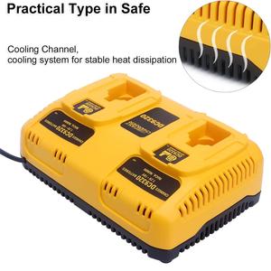 Chargeur de batterie double 7.2V-18V DC9320 Compatible avec Dewalt 18V 14.4V 12V 9.6V 7.2V NiCd NiMh Pod Style batterie XRP - Product Image 5