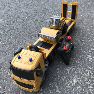 Traktor teknik RC dengan suara dan lampu, 2.4Ghz Remote Control truk datar dengan rol jalan <span class=keywords><strong>R</strong></span>/<span class=keywords><strong>C</strong></span> mainan kendaraan konstruksi - Product Image 3