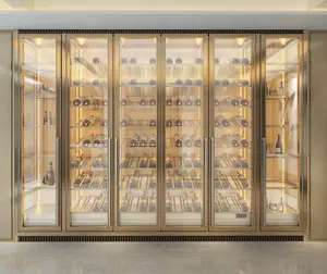 Современный демонстрационный холодильник в виде пещеры Кантина на заказ, дизайнерский холодильник для вина и напитков