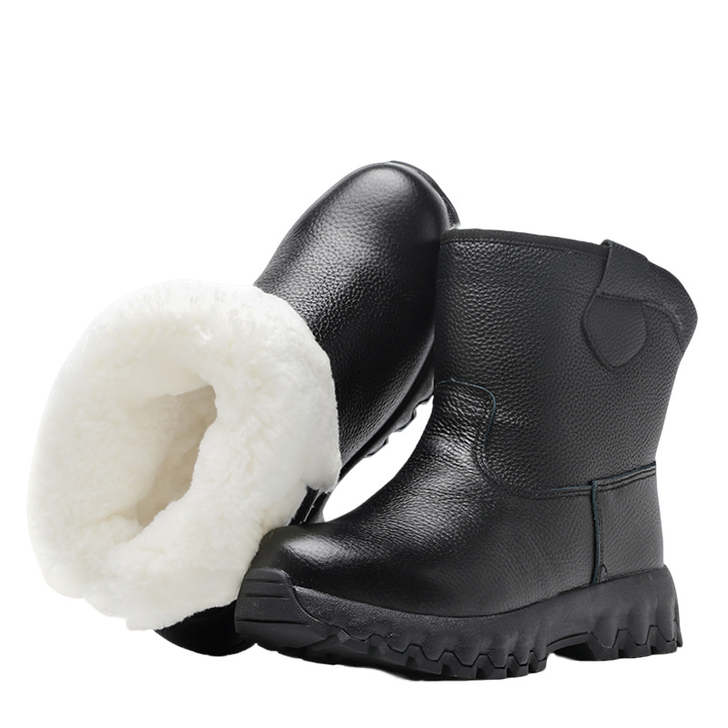 Upgraded black version made of pure wool cowhide
