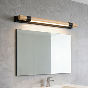 Lámpara de Pared LED Moderna de Madera y Metal, IP44 Impermeable, Regulable, para Baño, Espejo, Dormitorio, Hotel, Iluminación de Cabecera - Product Image 2