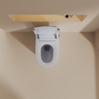 Siège de toilette intelligent à double chasse d'eau Siège élargi monté au sol S-Trap Télécommande Chauffage Femelle Siège de nettoyage Bol allongé