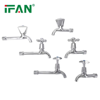 Robinet rotatif IFAN au design moderne, en alliage de zinc avec noyau en plastique, poignée triangulaire 1/2'' pour robinets et robinets à bec