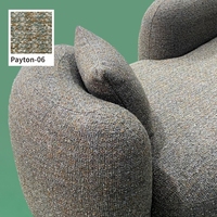 Tissu d'ameublement pour canapé en lin respirant teint en fil, design multicolore, matière textile brute