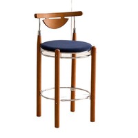 Chaise de bar en PP de style nordique, design moderne et minimaliste, avec dossier simple, pour la maison, le salon, la table d'îlot, la salle à manger