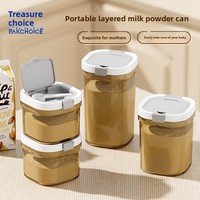 Boîte à lait en poudre portable de 800 ml, résistante à l'humidité, conteneur de stockage scellé pour bébé, pour riz, farine et aliments