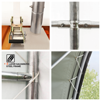Abri de garage extérieur à montage rapide pour conteneur, avec toit en PVC robuste, pour le stockage de conteneurs maritimes et le stationnement de voitures