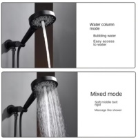 Ensemble de douche thermostatique mural dissimulé en cuivre avec affichage numérique et système de pulvérisation multifonction pour hôtel