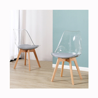 Chaises de salle à manger haut de gamme pour le printemps et l'automne, chaises fantômes en acrylique populaires et bon marché pour enfants, chaise de coiffeuse transparente