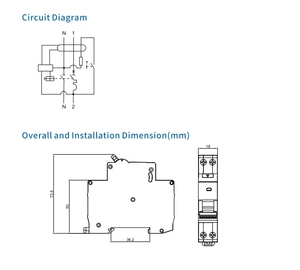 1 P + N 10A 240V thu nhỏ bộ phận ngắt mạch 6KA thu nhỏ 1 cực bảo vệ quá tải RCBO - Product Image 5