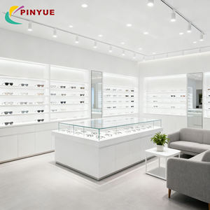 Vitrines d'exposition pour lunettes personnalisées, design d'intérieur de magasin de lunettes de soleil avec éclairage LED pour un <span class=keywords><strong>service</strong></span> de magasin unique pré-assemblé - Product Image 1