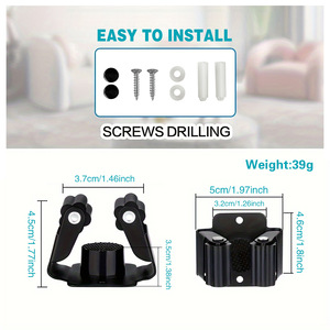 Support de balai en acier inoxydable support de vadrouille pour cuisine blanchisserie jardin organisateur d'outils support mural pour balai - Product Image 2