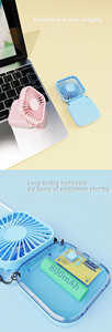 <b>Foldable</b> Mini Fan with Lanyard USB Rechargeable Portable Handheld Fan Personal Cooling Fan Small Desk Fan Travel Outdoor Summer - Product Image 6