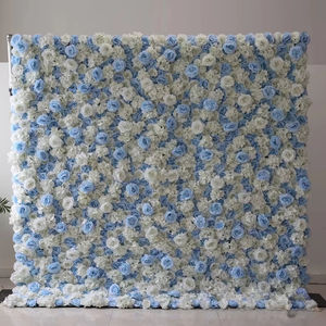ZMHLHYJY - Fondo de Pared Moderno y Ecológico con Flores de Seda Simuladas en 3D, Color Rojo, para Bodas al Aire Libre, Otoño y Festividades - Product Image 5