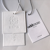 Étiquettes Volantes Mat en Carton pour Vêtements, Accessoires d'Habillement, Étiquette en Papier Noir Coton Imprimé, Étiquettes Tissées pour Vêtements 500 Pièces