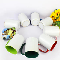 Mug en céramique à sublimation coloré de 15 oz, mug personnalisé avec couleur de la poignée intérieure, mug uni, fabricant de mugs à sublimation pour café