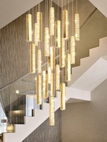 Lustre long pour escalier JACKSUN, moderne, simple, atmosphérique, créatif, villa, lustre rotatif, lumière nordique, luxe