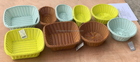 Nouvelles paniers à nourriture multifonctionnels en rotin tressé en plastique, artisanaux, durables, écologiques, de style traditionnel chinois