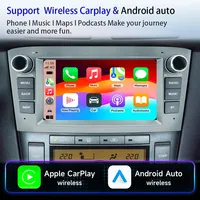 Autoradio 7 pouces pour Toyota Avensis T27 2009 2010 Android 16 Lecteur multimédia QLED Lecteur vidéo Stéréo Car-play Auto GPS Wifi