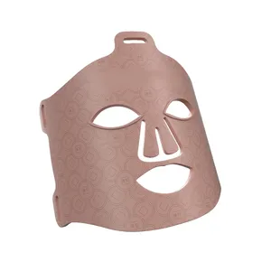 Masker Led wajah silikon antijerawat kerut Pengencang Kulit terapi lampu merah fleksibel baru