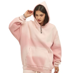 Sweat-shirt à capuche surdimensionné à épaules tombantes pour homme, de haute qualité, délavé à l'acide, effet décoloré par le soleil, survêtement, logo personnalisé, design personnalisé, hiver - Product Image 1