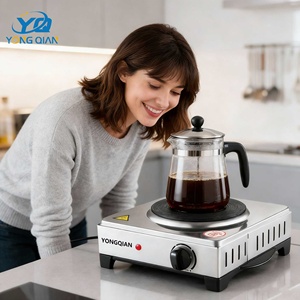 Placa Calefactora Eléctrica Portátil <span class=keywords><strong>de</strong></span> 1000W, <span class=keywords><strong>de</strong></span> Acero Inoxidable, con Elemento Calefactor <span class=keywords><strong>de</strong></span> Bobina Sólida, para Cocina Doméstica, con Control <span class=keywords><strong>de</strong></span> Temperatura, Certificación CB - Product Image 3