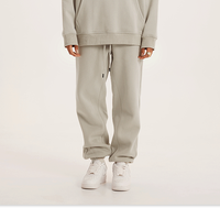 Pantalon en coton éponge français surdimensionné Essentials pour hommes, femmes, pantalons de survêtement droits à jambes larges, pantalons de survêtement empilés