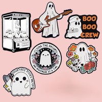 En gros, épingles en émail Halloween, design fantôme, badge en émail dur personnalisé, broche Kawaii, décoration de fête, cadeau