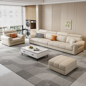 Nuevo sofá de tela para rascar gato, sala de estar, sofá de tela de estilo crema Simple moderno, casa pequeña, fila recta - Product Image 3