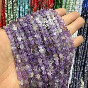 Cuentas sueltas de piedra Natural, cuentas en forma de corazón, cuentas de ojo de tigre de ágata de cristal curativo para collar, pulsera, accesorios de joyería DIY - Product Image 6