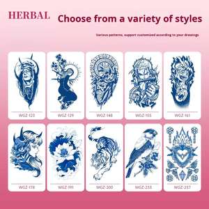 Nuevo Tatuaje Temporal de Hierbas con Impresión por Transferencia de Agua, Impermeable, de Larga Duración, con Formas Geométricas, Tatuaje Corporal Temporal de Plantas Naturales - Product Image 5
