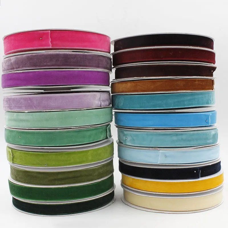 velvet ribbon wholesale high quality none elastic ribbon velvet with double face black velvet ribbon roll