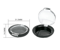 Mini boîte vide transparente à couvercle rabattable en ABS pour échantillon de fond de teint compact, anti-cernes, fard à paupières, format 1g