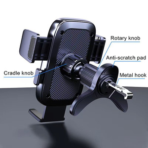 Support <span class=keywords><strong>de</strong></span> téléphone <span class=keywords><strong>de</strong></span> voiture flexible pour grille d'aération, fixation robuste avec rotation à 360 degrés, libération rapide à un bouton, logo personnalisé - Product Image 6