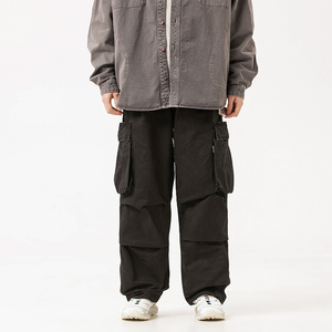 <span class=keywords><strong>กางเกง</strong></span>คาร์โก้ลายพรางวินเทจทรงหลวมขาตรงเอวผูกเชือกผ้าฝ้าย 100% สีสันสดใสสไตล์ลำลองมีกระเป๋าหลายช่อง - Product Image 5