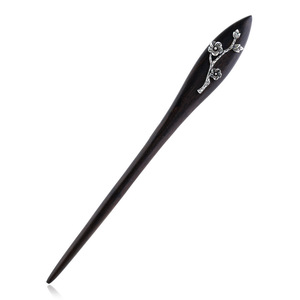 Pasador de pelo de ébano estilo Hanfu chino nuevo, horquilla de madera con aleación de plata antigua, para disfraz antiguo estilo chino - Product Image 5