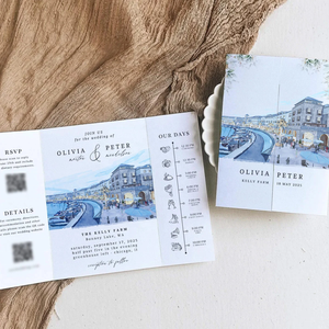 Invitaciones de Boda Personalizadas, Tarjetas de Invitación de Boda Triplicadas, Material de Papel Recubierto, Impresión Digital, Diseño Rápido, Muestras Disponibles - Product Image 6